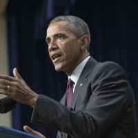 US President Barack Obama addresses an event with entrepreneurs from across the United States and around the world to highlight the importance of investing in women and young entrepreneurs to create innovative solutions to some of the worlds challenges, including poverty, climate change, extremism, as well as access to education and healthcare at the White House in Washington, DC, on May 11, 2015.    AFP PHOTO/NICHOLAS KAMM        (Photo credit should read NICHOLAS KAMM/AFP/Getty Images)